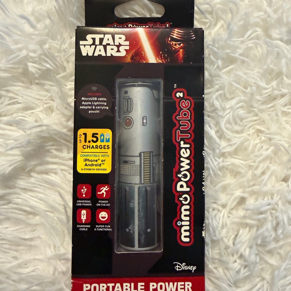 NIB Star Wars Mimo PowerTube2 Portable Power Bank - Silver